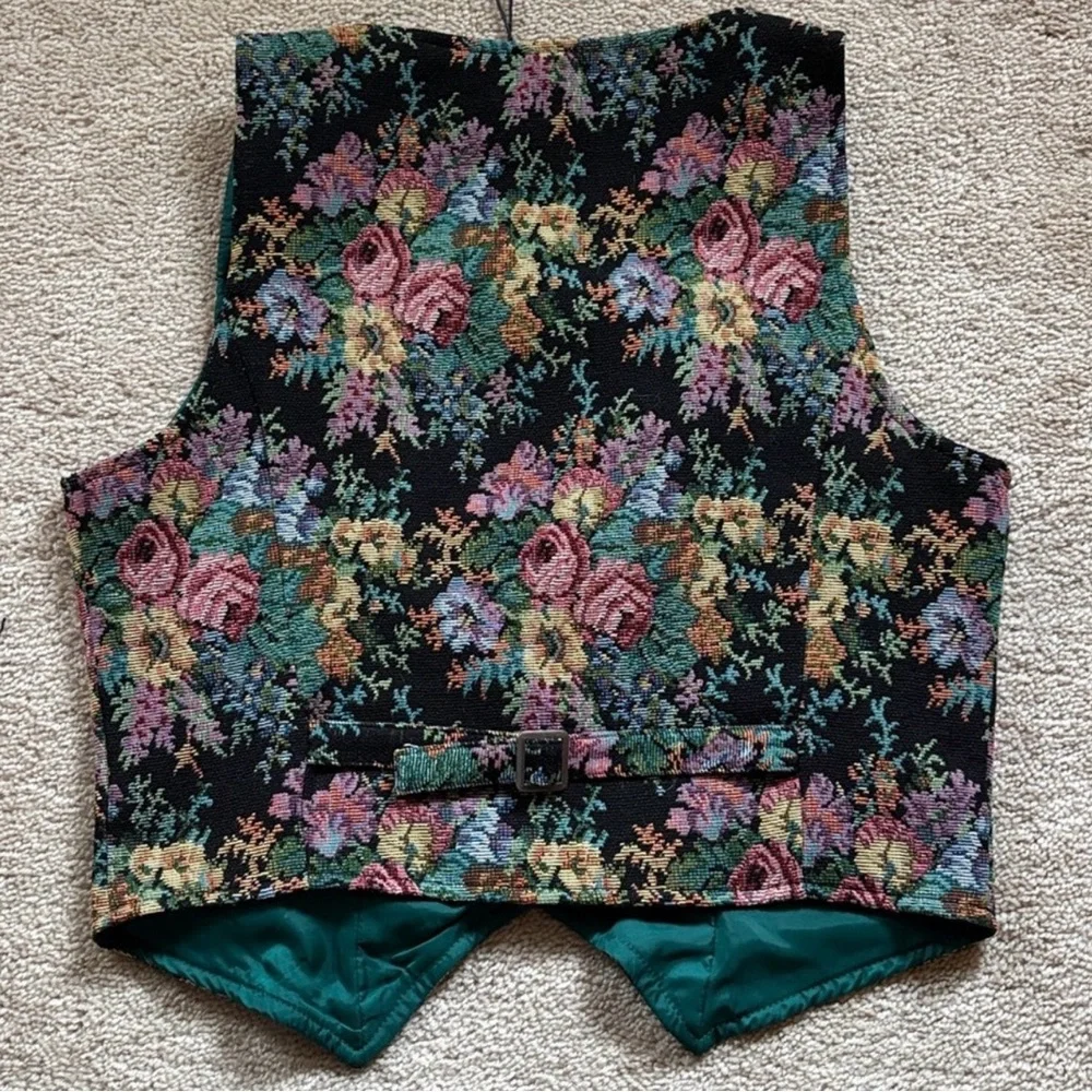 Current Mood Dolls Kill ‘BOHEME GARDEN’ Tapestry OTK Boots Vest SET L/9 NWT